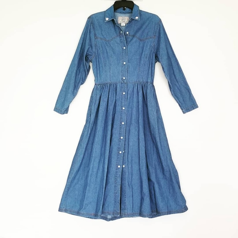 PS GITANO Vintage Women's denim maxi dress size M